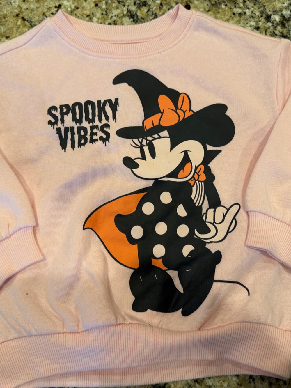 Disney Pink Minnie 'Spooky Vibes' Halloween Sweatshirt